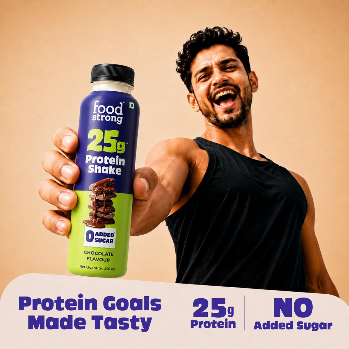 Foodstrong 25g Ready to Drink Protein Shake I Chocolate | Pack of 24