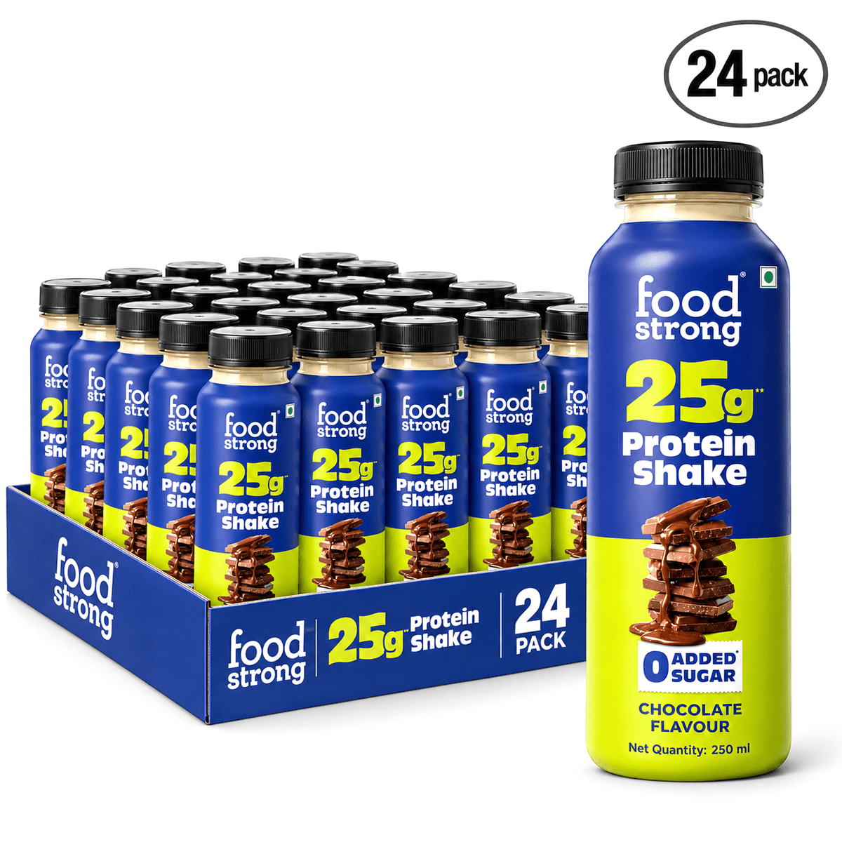 Foodstrong 25g Ready to Drink Protein Shake I Chocolate | Pack of 24