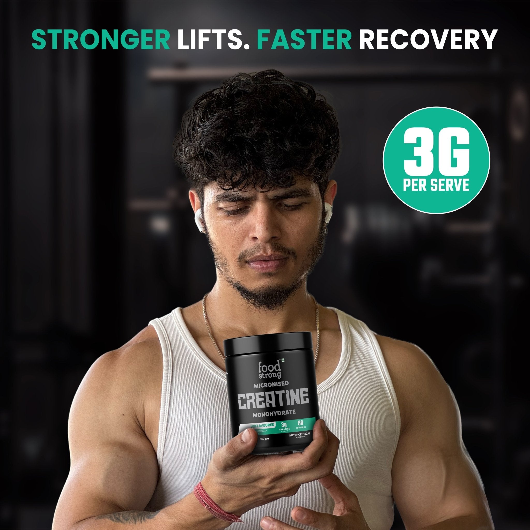 Micronized Creatine Monohydrate | Unflavoured | 60 Servings