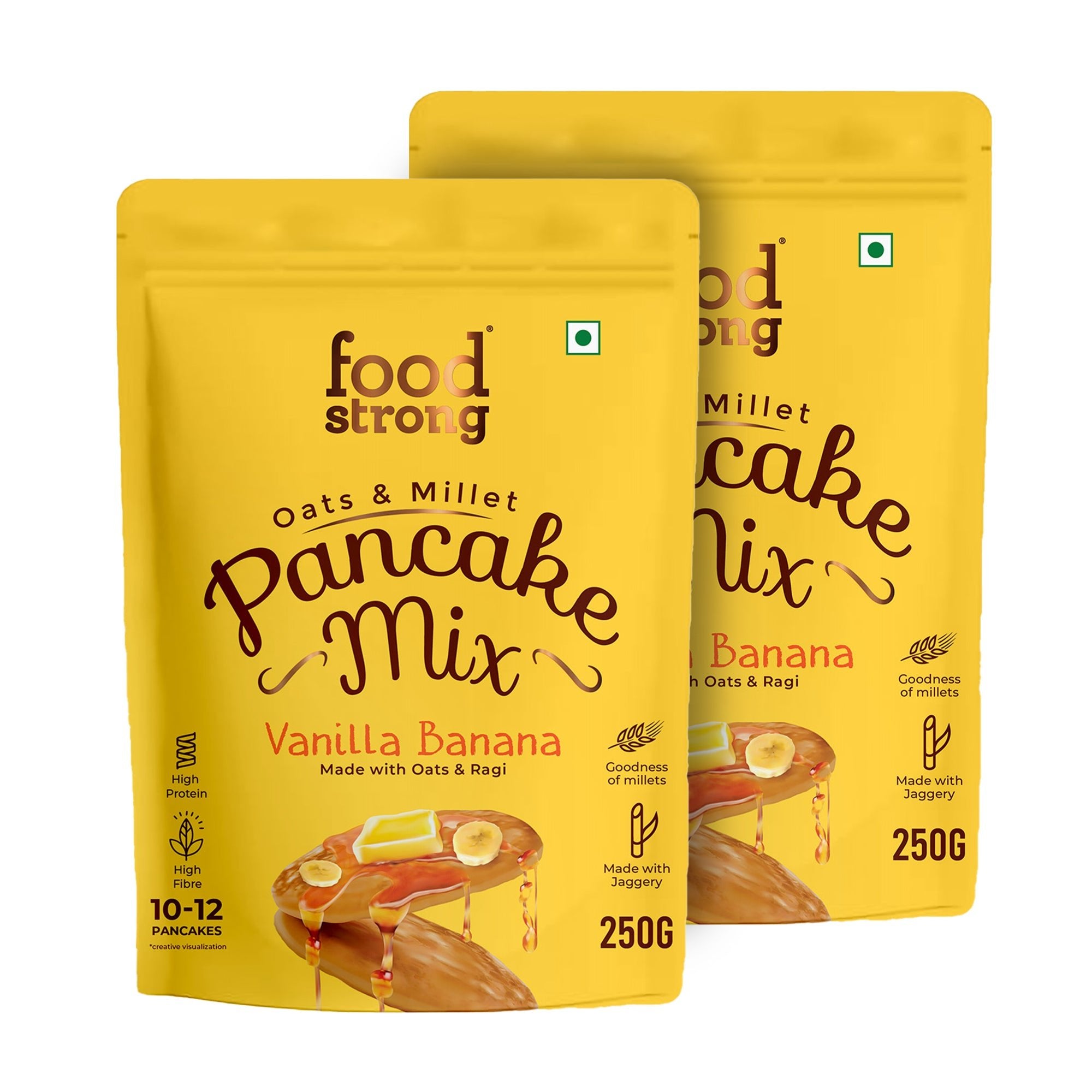 Oats & Millet Pancake Mix (Vanilla Banana) (2 x 250g)
