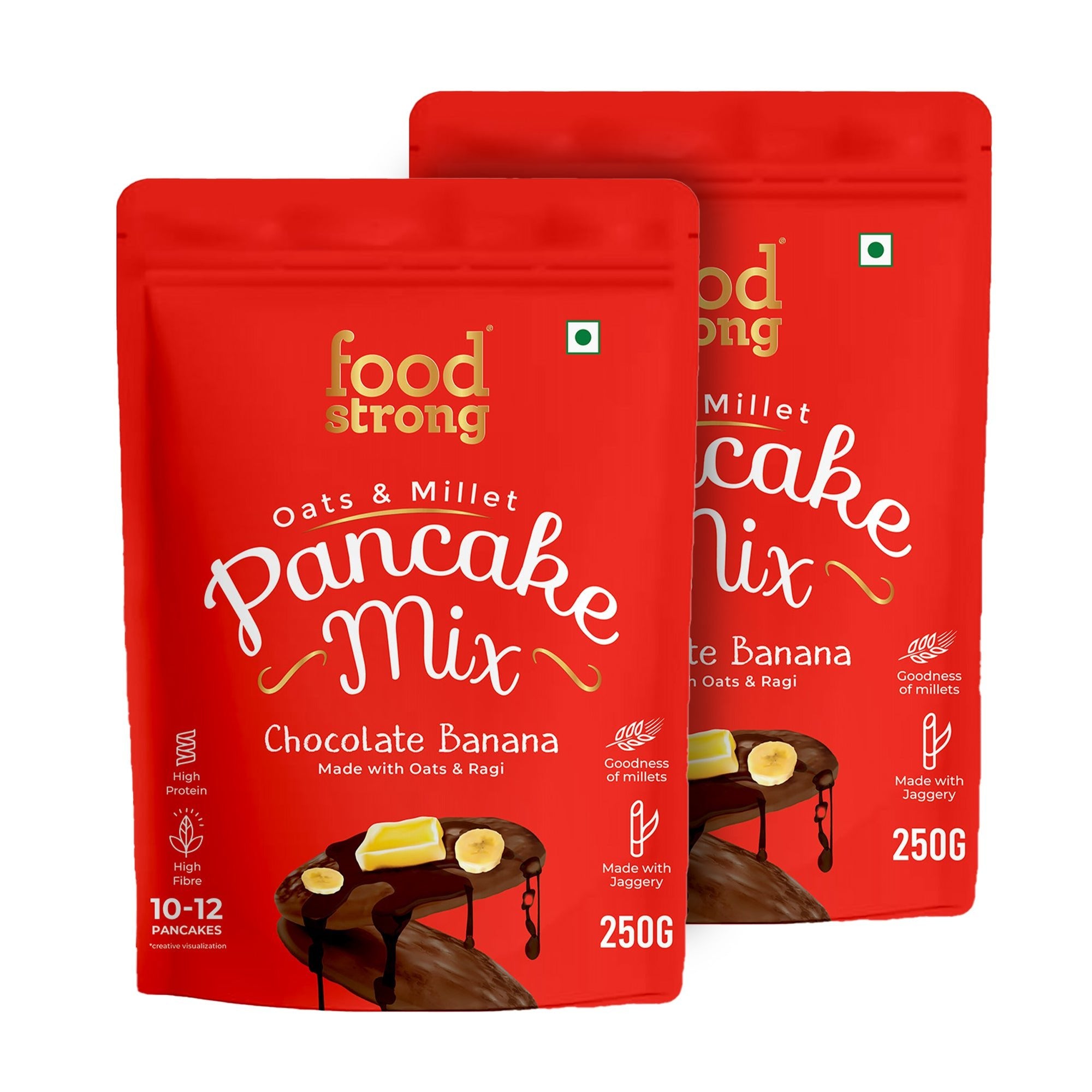 Oats & Millet Pancake Mix (Chocolate Banana) (2 x 250g)